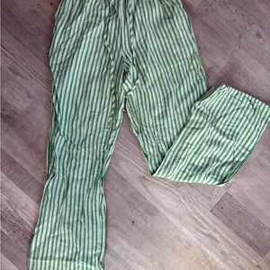 Green Striped Pants